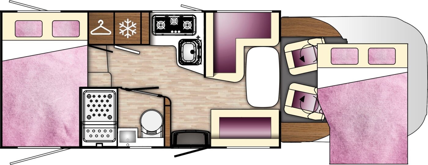 Plano interior Ford Benimar Tessoro 442